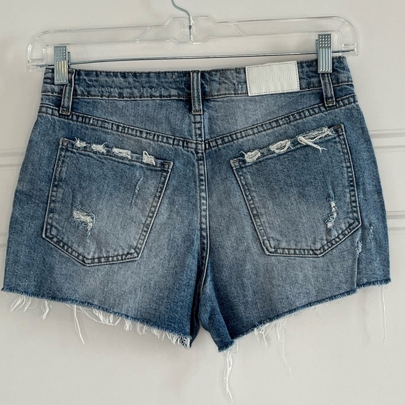 Pistola Winston High Rise Crystal Denim Cut Offs Distressed Sparkle Size 27 - Picture 5 of 10